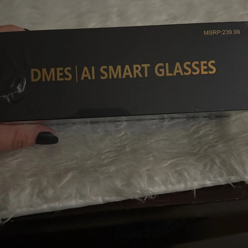 DMES AI Smart Glasses in Black and Gold
